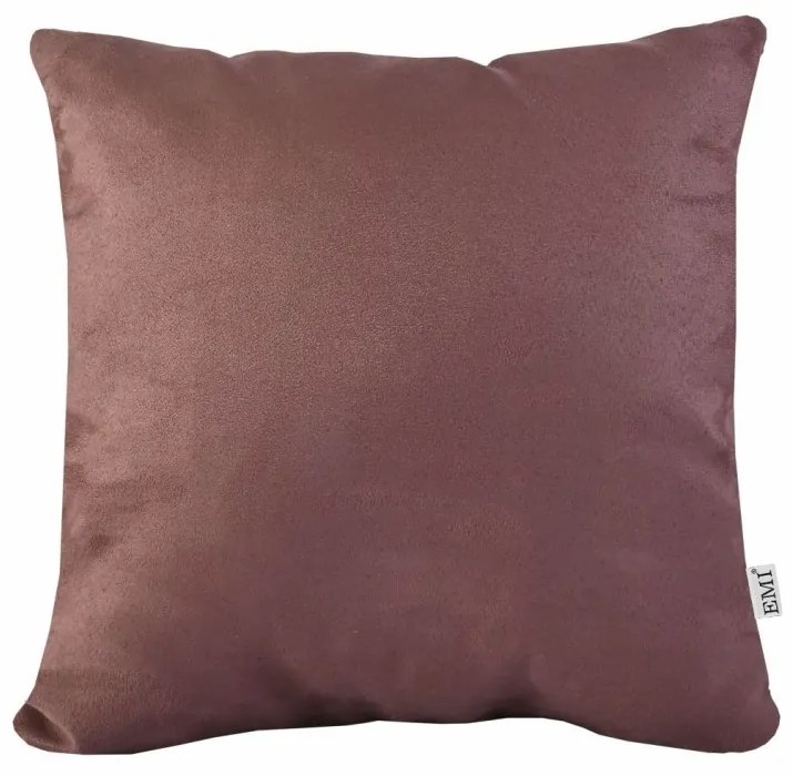 Vankúš hnedý semiš EMI, Vankúš 40x40 cm