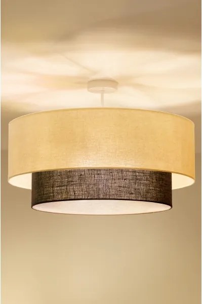 Brilagi - LED prisadený luster BOHO STYLE 3×E27/15W/230V Ø 60 cm krémový/hnedý