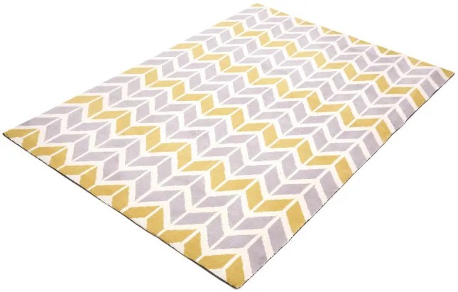 Koberec Arlo 06 Chevron Lemon sivý