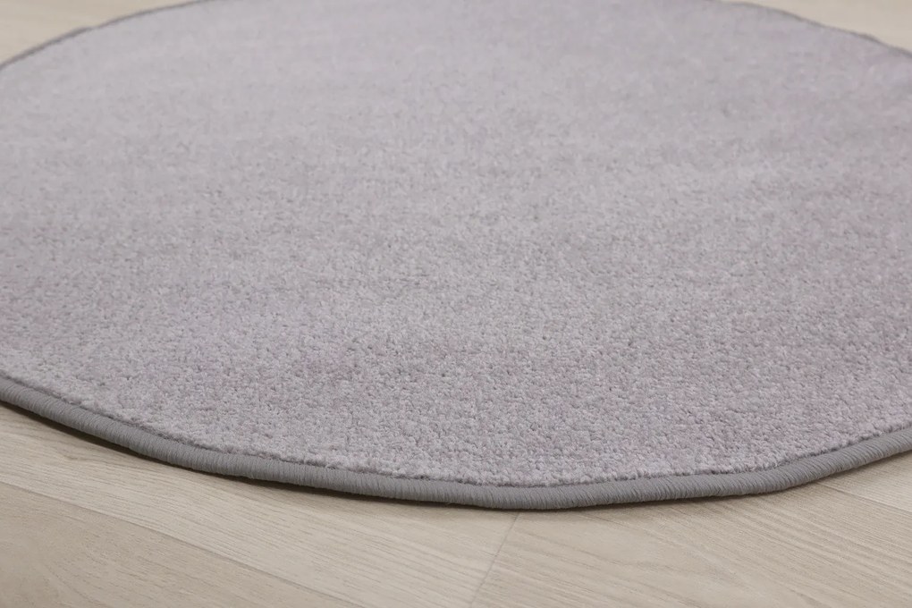Vopi, Kusový koberec Eton šedý 73 kruh, 300x300 (priemer) kruh, šedá, kuchyňa