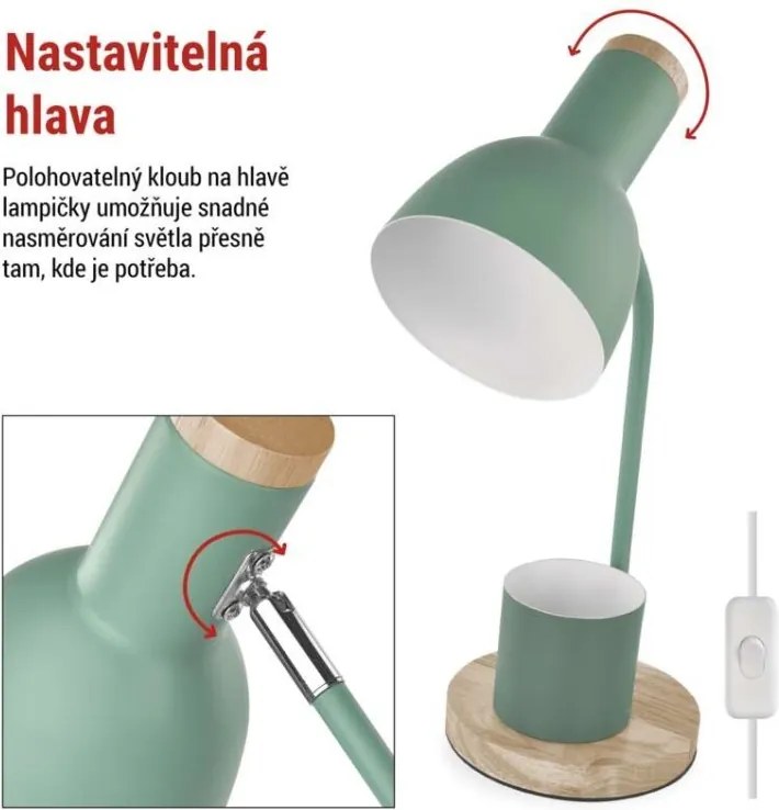 Stolná lampa Poppy zelená