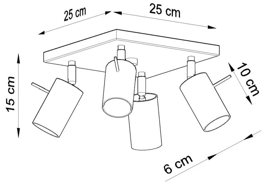 Biele stropné svietidlo Sollux Etna