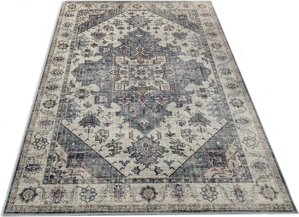 TA Koberec JZ-1205A FLANNEL PRINTED Sivý Obdĺžnikový Rozmer: 80x150 cm