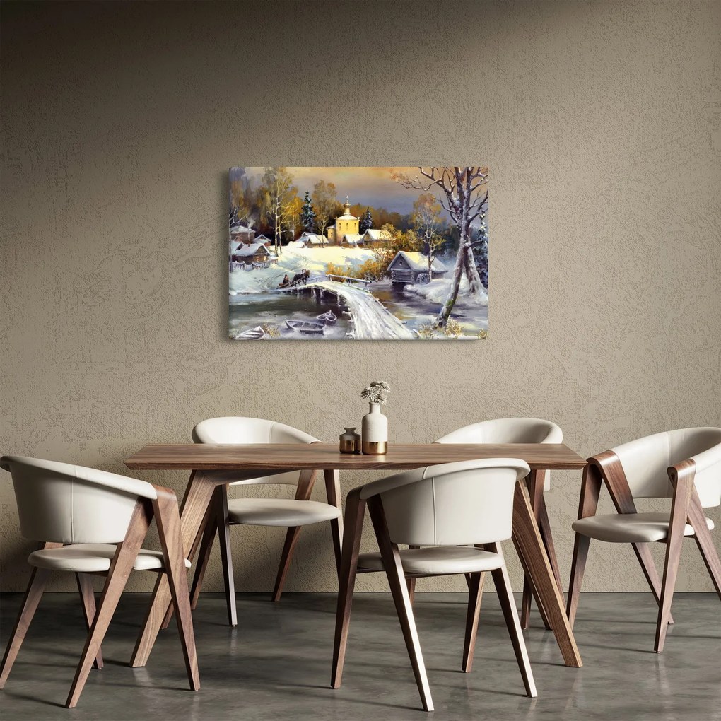 Obraz - Zimné mestečko (90x60 cm)