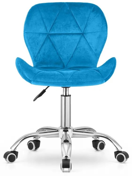 Set do pracovne stôl TAYLOR SONOMA 100x50 cm + kreslo AVOLA VELVET kráľovsky modré