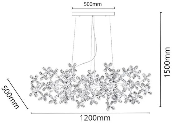 Krištáľový luster na lanku 13xG9/40W/230V pestrofarebná