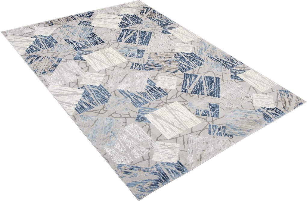 TA Koberec E464A SVETLO SIVÁ/TMAVOMODRÁ ASTHANE