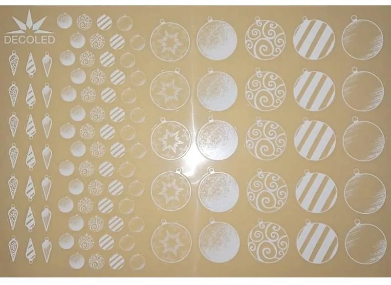 DECOLED Vianočné nálepky na okná A3 ozdoby