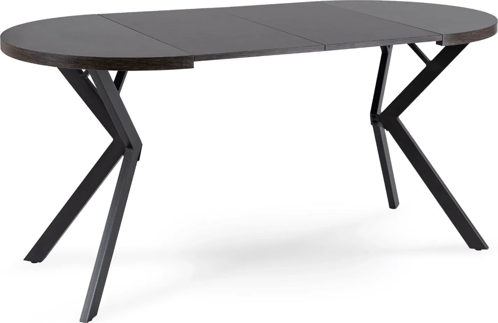 PROXIMA.store - Okrúhly rozkladací stôl DORIAN FARBA: čierna, FARBA NÔH: dub