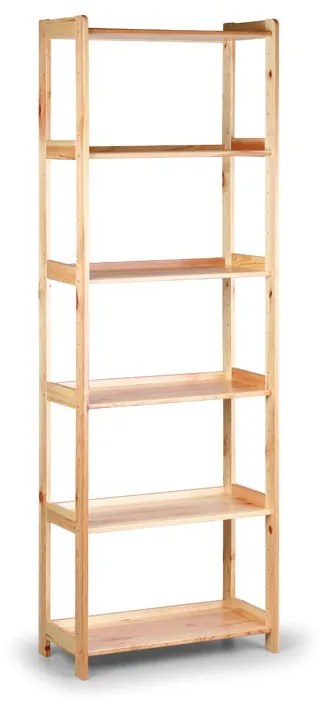 Drevený regál, 6 políc, 2040 x 680 x 335 mm