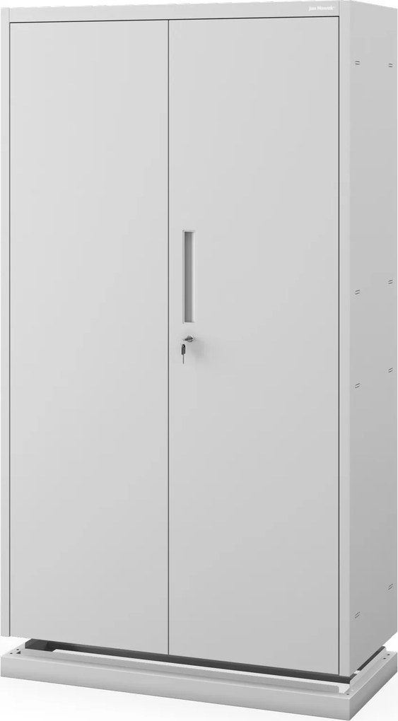 Kovová modulárna multifunkčná skriňa na podstavci sivá MEGAN 1600 x 900 x 400 mm