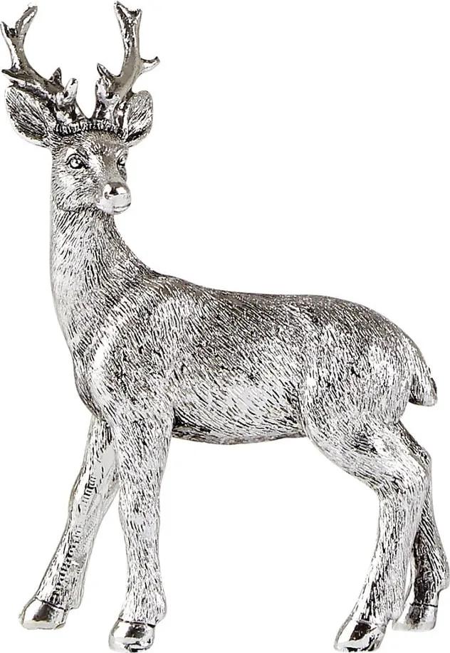 Dekoratívna soška v tvare jeleňa KJ Collection, výška 12,5 cm