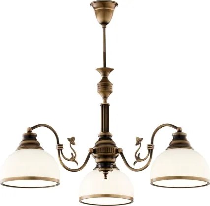 Brilagi - Stropný luster na tyči TAURUS 3xE27/15W/230V priemer 70 cm bronz