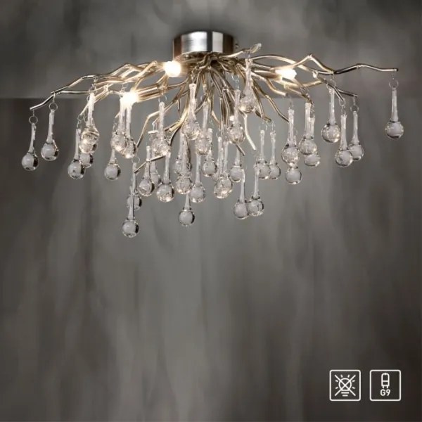 Paul Neuhaus 8090-55 - Prisadený luster ICICLE 4xG9/40W/230V 30x60 cm chróm