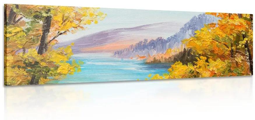 Obraz scenéria horského jazera Varianta: 150x50