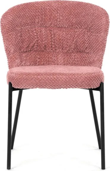 Jedálenská stolička bouclé, ružová CT-W1077 PINK2