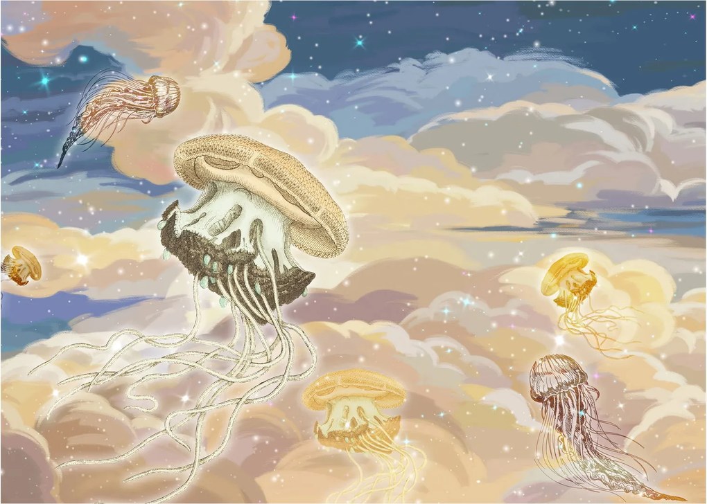 Obraz - Nebeské medúzy (70x50 cm)