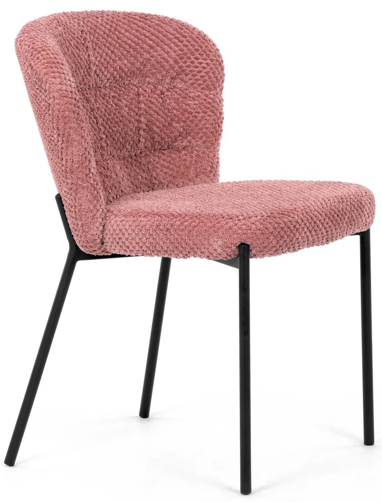 Súprava jedálenských stoličiek Bouclé CT-W1077PINK2, 4 ks