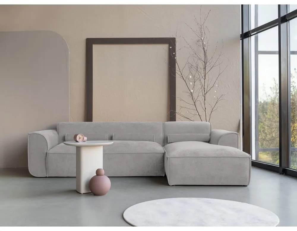 Svetlosivá rohová pohovka (pravý roh) Flex Felix – Miuform