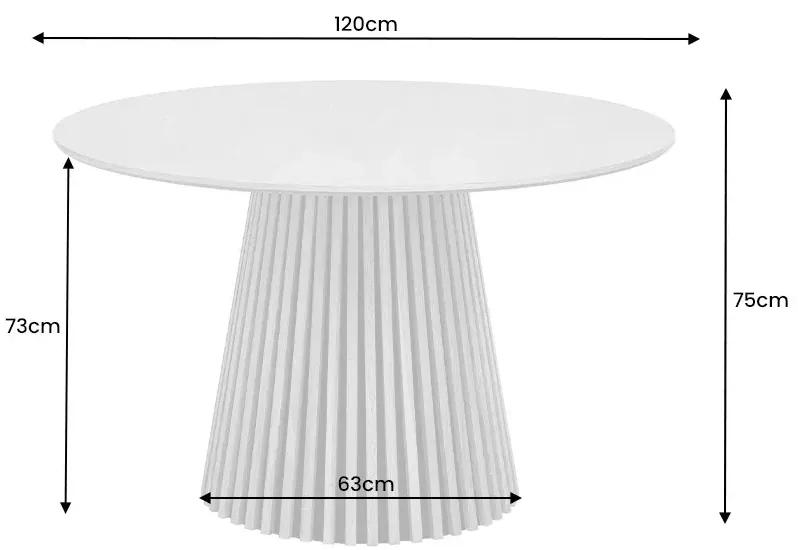 Okrúhly jedálenský stôl VALHALLA WOOD 120 cm, dub, dymový