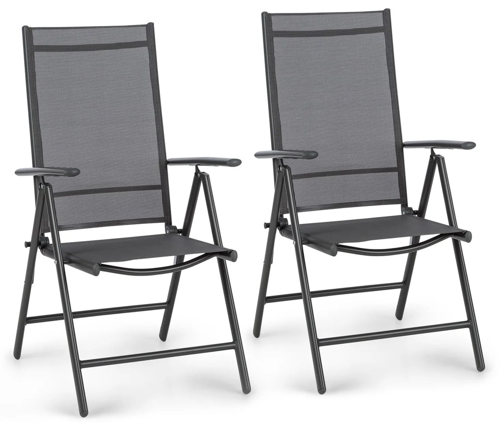 London Lite, skladacie stoličky, 2 ks, 56,5 x 107 x 68 cm, ComfortMesh, hliník
