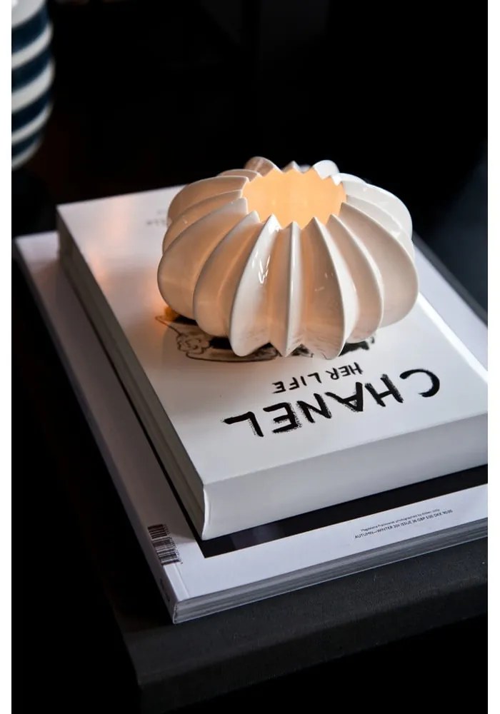 Biely porcelánový svietnik Kähler Design Stella, ⌀ 13,5 cm
