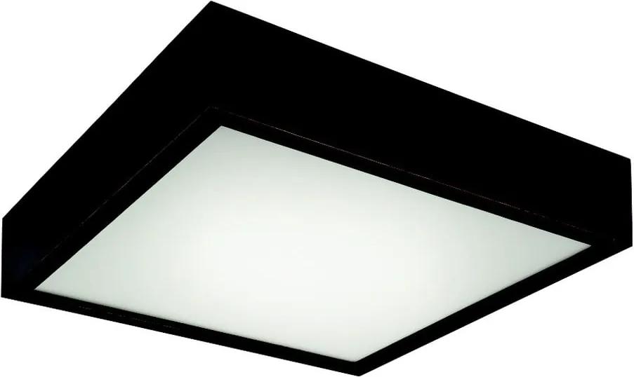 Čierne štvorcové stropné svietidlo Lamkur Plafond, 37,5 x 37,5 cm