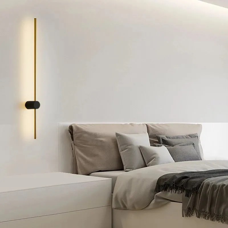Toolight Toolight, LED nástenné svietidlo 90cm, 18W, 3000K, LHJ062-W, čierna-zlatá, OSW-50030