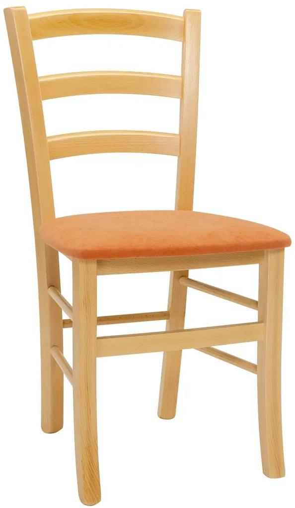 Stima stolička PAYSANE s čalúneným sedákom Odtieň: Orech, Látka: LUX Bordo 15