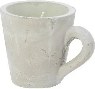 Dekoratívna sviečka Mug zelená, 10,5 cm