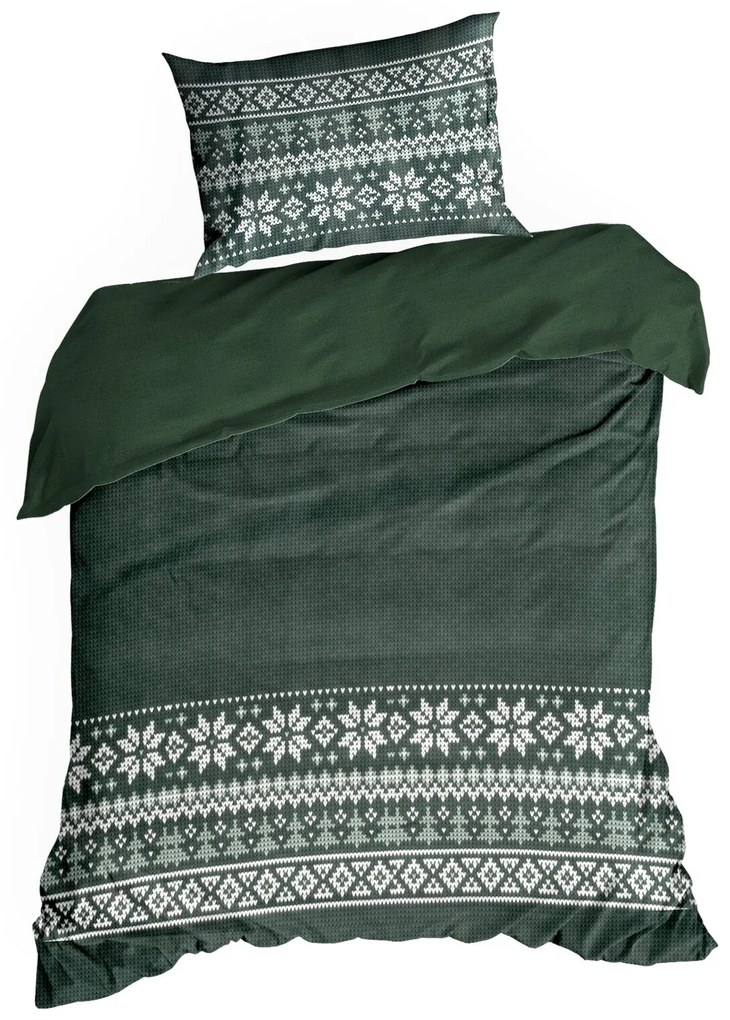 VIANOČNÉ OBLIEČKY Z MIKROVLÁKNA JEREMY 200X220 CM, 2 KS 70X80 CM VZOROVANÉ