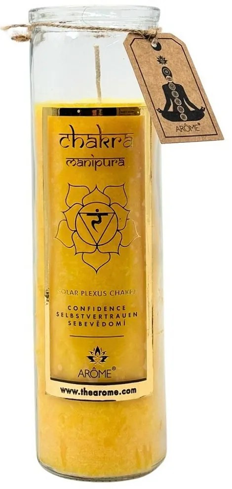 Arome Vysoká vonná svieca Chakra Múdrosť, vôňa kvetín, 320 g