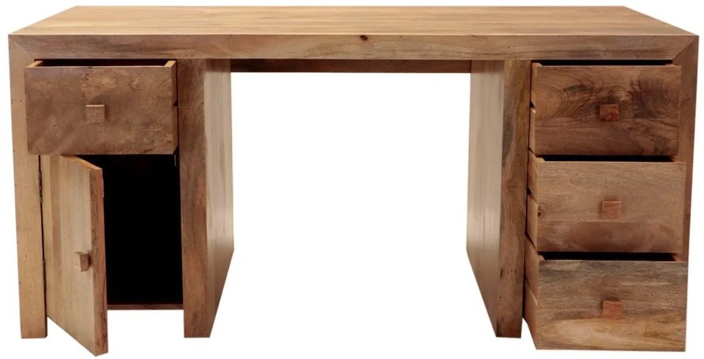 furniture-nabytek.cz - Dřevěný psací stůl z masivního dřeva mango 160x76x80