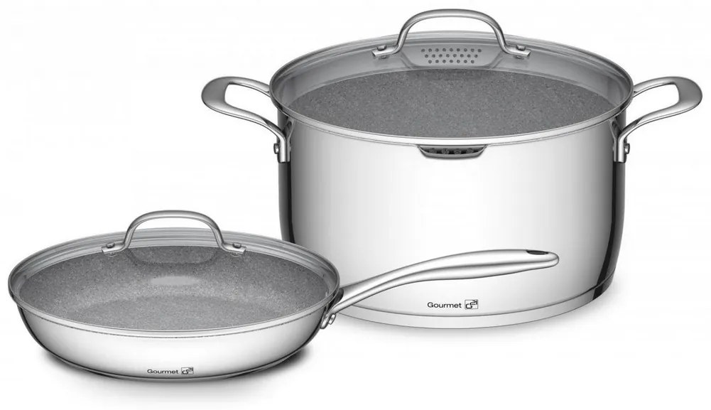 Sada riadu G21 Gourmet Miracle s cedníkom, 4 diely, nerez/greblón 6352113