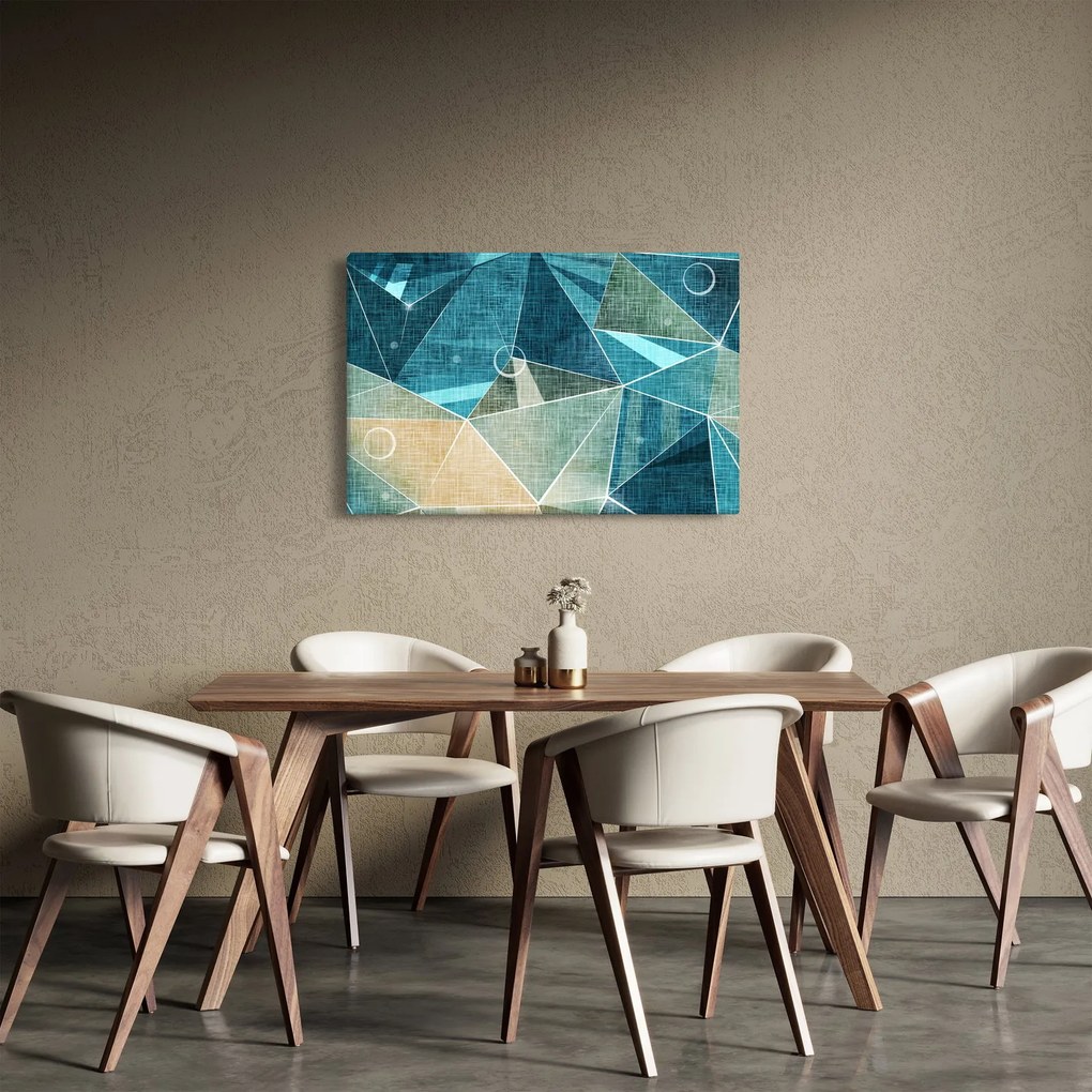 Obraz - Tyrkysová abstrakcia (90x60 cm)