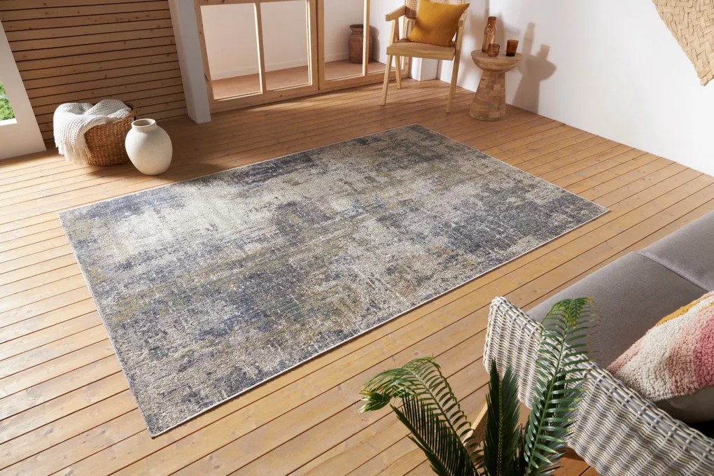 Hanse Home, AKCIA: 160x235 cm Kusový koberec Cairo 105586 Gizeh Cream Blue – na von aj na doma, modrá, chodba / predsieň