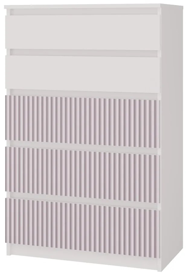 Detská komoda MALWA M5 ARTESO bielo-ružová