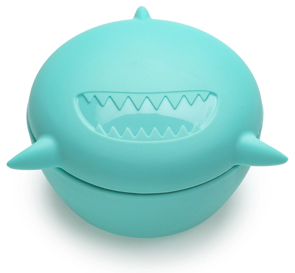 Silikónová škatuľka na desiatu s viečkom Žralok - 350 ml