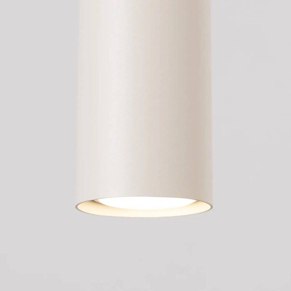 Závesné svietidlo Lagos, 3x béžové kovové tienidlo