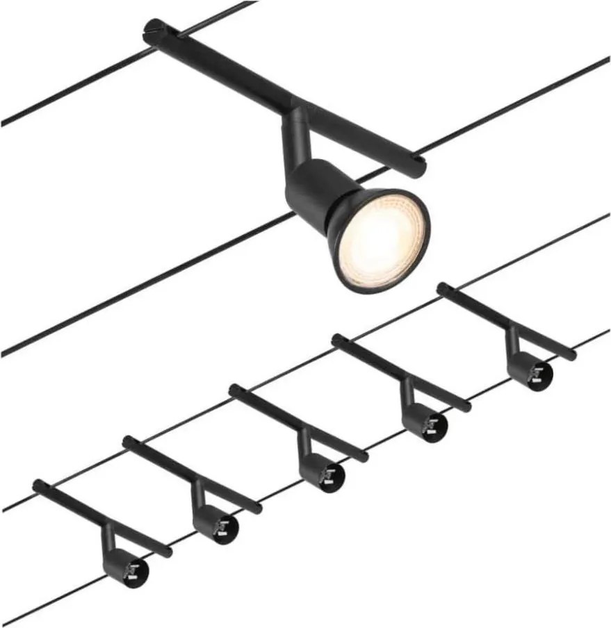 Paulmann 94446 - SADA 5xGU5,3/10W Bodové svietidlo SALT 230V čierna