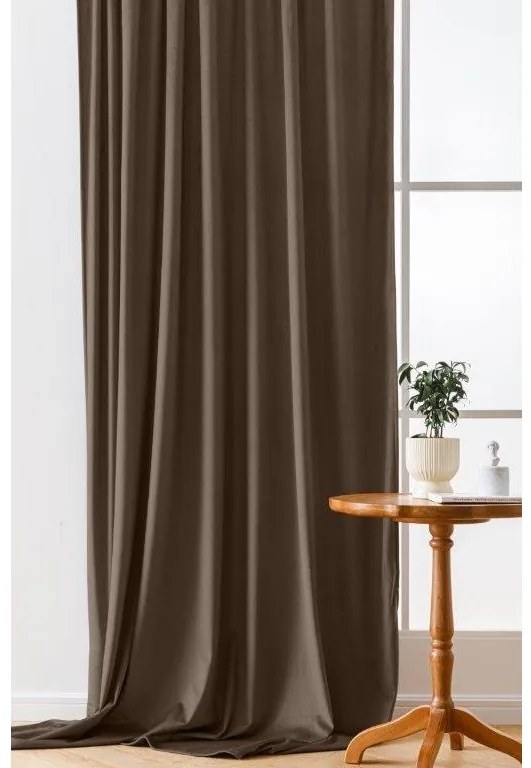 Tmavý zatemňovací záves VELVET 140x270 cm Zavesenie: Riasiaca páska