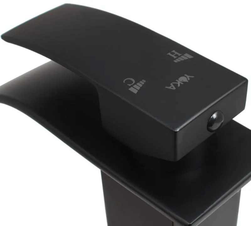 Umývadlová batéria WATERFALL - čierna - vysoká