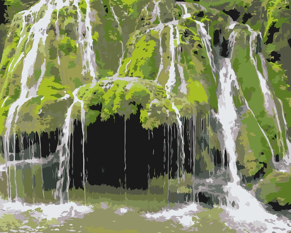 Gario Maľovanie podľa čísel Vodopády Bigar, Rumunsko Rozmery: 100 x 80 cm, Rámovanie: S vnútorným rámom