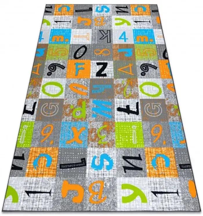 Detský koberec JUMPY - čísla, písmená Veľkosť: 100x250cm