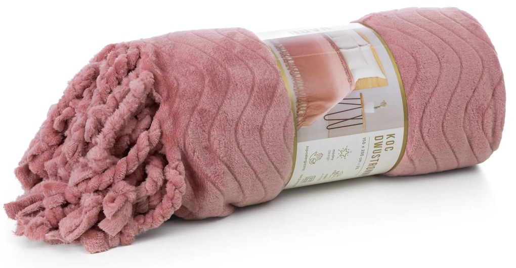 DEKA Z MIKROFLANELU EMMA 150X200 CM PÚDROVÁ