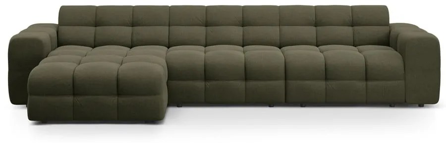 Zelená rohová pohovka (ľavý roh/s leňoškou) Kendal – Micadoni