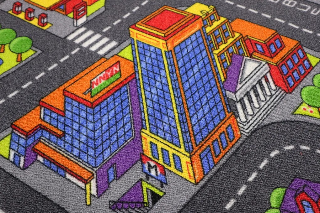 Associated Weavers, Detský kusový koberec cesty Big City, 95x133, viacfarebná, detská izba