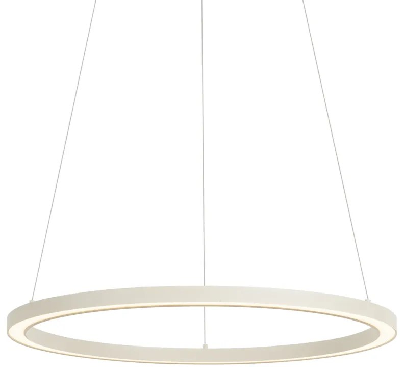 Dizajnové závesné svietidlo béžové 60 cm vrátane LED s 3-stupňovým stmievaním - Girello