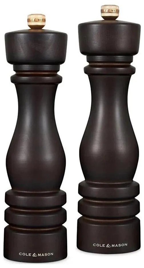 Cole&Mason - Sada mlynčekov na soľ a korenie LONDON 2 ks 22 cm buk/hnedá