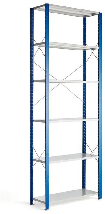 Kovový regál MIX, základná sekcia, 3000x1000x400 mm
